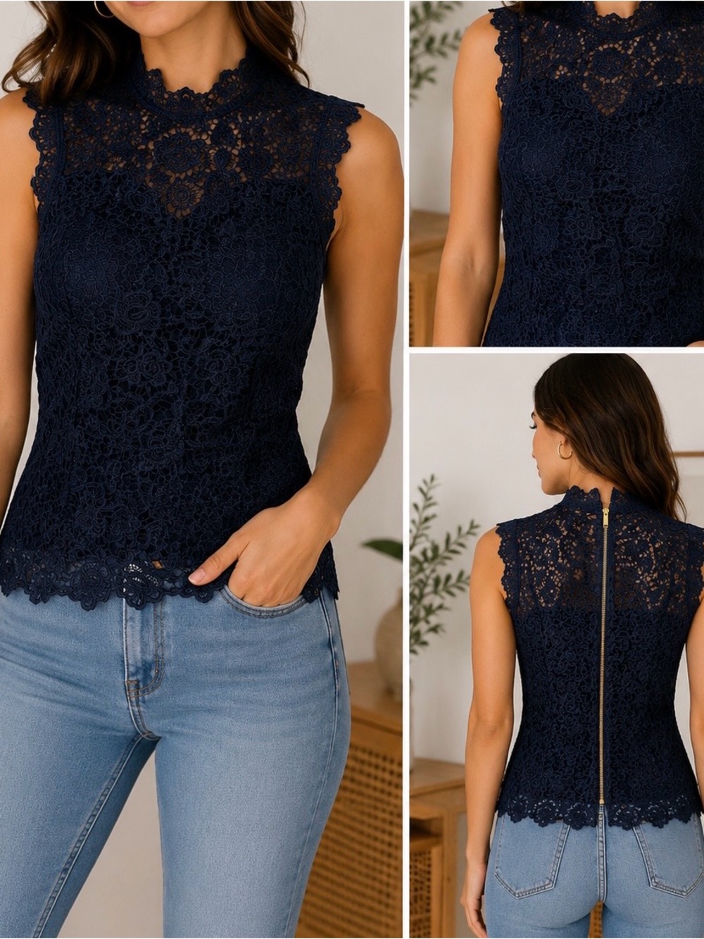 Nanette Lepore Elegant Black Lace Top